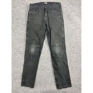 Off Grid Jeans Mens 28x32 Black Gray Stretch Workwear Utility Articulated Knee